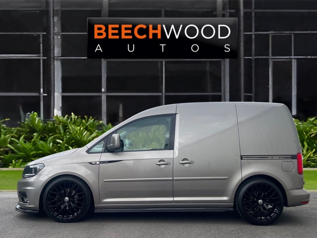 USED 2017 17 VOLKSWAGEN CADDY 2.0 TDI C20 BlueMotion Tech Highline Panel Van 5dr Diesel DSG SWB Euro 6 (s/s) (102 ps) AIR CON / COILOVERS / 19's