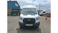 USED 2022 72 FORD TRANSIT White 2.0 350 EcoBlue L3 H3 van, 57,500 miles, Euro 6, Air Conditioning, Bluetooth, DAB, Reverse camera, Electric windows. Plus VAT @ 20%! This 2022 Ford Transit 350 Leader boasts a full service history, with its last service completed on 2025-10-10 at 50,235 miles, and has had only one owner from new. This Euro 6 compliant, rear wheel drive L3 H3 model is powered by an efficient 2.0L EcoBlue diesel engine. It comes equipped with manual air conditioning, door mirrors featuring blind spot elimination and integrated side indicators, and a 4.2 inch monochrome TFT screen with the SYNC 4 system and Bluetooth connectivity. A 12 month MOT