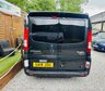 USED 2014 14 RENAULT TRAFIC 2.0 dCi SL27 Sport Panel Van 3dr Diesel Manual L1 H1 (198 g/km, 115 bhp) Here we have a lovely low mileage affordable example of a 4 berth professionally converted campervan, finished in metallic black. We converted this van around 2 years ago and last owner has slept in it less tan half a dozen times. Kiravan tested double front swivel, so giving it 5 belted traveling seats, Smev sink and hob, Victron charging system, Rear Bike rack. interion was fully retrimmed in a stunning factory looking grey and blue colours. C AND H Pop top fitted.