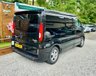 USED 2014 14 RENAULT TRAFIC 2.0 dCi SL27 Sport Panel Van 3dr Diesel Manual L1 H1 (198 g/km, 115 bhp) Here we have a lovely low mileage affordable example of a 4 berth professionally converted campervan, finished in metallic black. We converted this van around 2 years ago and last owner has slept in it less tan half a dozen times. Kiravan tested double front swivel, so giving it 5 belted traveling seats, Smev sink and hob, Victron charging system, Rear Bike rack. interion was fully retrimmed in a stunning factory looking grey and blue colours. C AND H Pop top fitted.