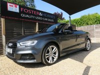 USED 2017 17 AUDI A3 CABRIOLET 1.5 TFSI CoD S line Convertible 2dr Petrol Manual Euro 6 (s/s) (150 ps) BANG & OLUFSEN, LED, SAT NAV