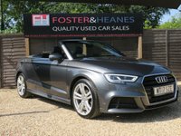 USED 2017 17 AUDI A3 CABRIOLET 1.5 TFSI CoD S line Convertible 2dr Petrol Manual Euro 6 (s/s) (150 ps) BANG & OLUFSEN, LED, SAT NAV