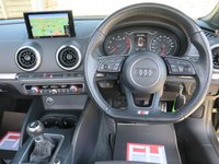 USED 2017 17 AUDI A3 CABRIOLET 1.5 TFSI CoD S line Convertible 2dr Petrol Manual Euro 6 (s/s) (150 ps) BANG & OLUFSEN, LED, SAT NAV