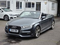 USED 2016 16 AUDI A3 CABRIOLET 1.4 TFSI CoD S line Convertible 2dr Petrol S Tronic Euro 6 (s/s) (Nav) (150 ps) One Owner | Genuine Low Miles