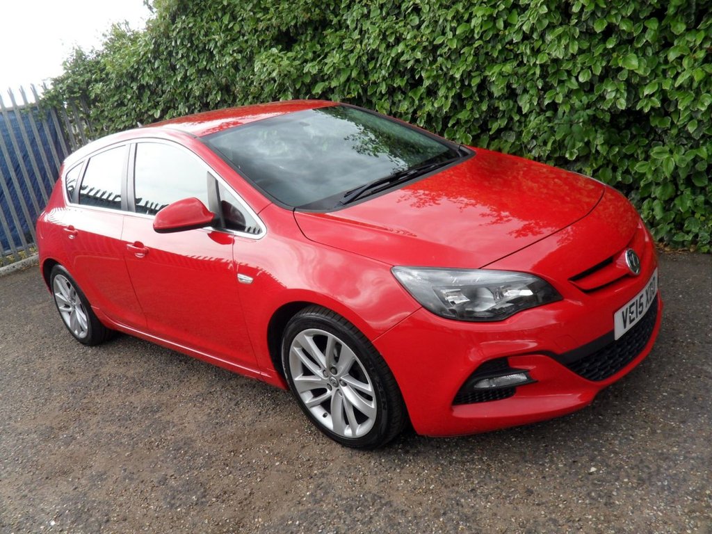 USED 2015 15 VAUXHALL ASTRA 1.6i Tech Line GT Hatchback 5dr Petrol Manual Euro 6 (115 ps) Power Red Air Con Full History