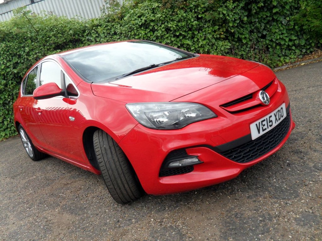 USED 2015 15 VAUXHALL ASTRA 1.6i Tech Line GT Hatchback 5dr Petrol Manual Euro 6 (115 ps) Power Red Air Con Full History
