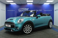 USED 2016 66 MINI CONVERTIBLE 2.0 Cooper S Convertible 2dr Petrol Manual Euro 6 (s/s) (192 ps) &pound;6,000 WORTH OF EXTRAS - CARIBBEAN AQUA