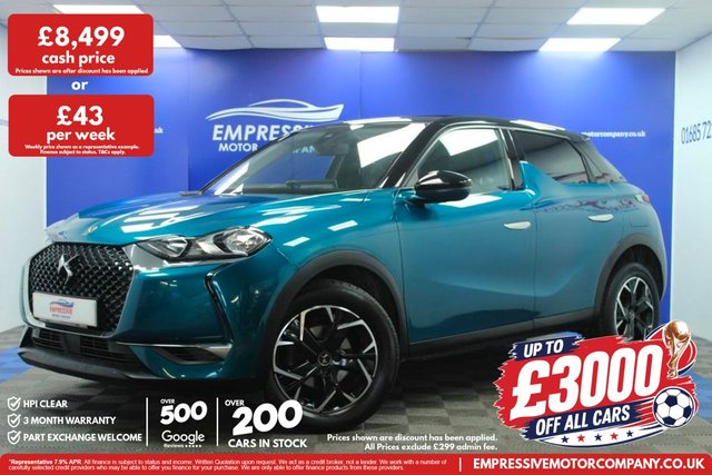 View our DS Automobiles DS 3 Crossback 1.5 BlueHDi Prestige Crossback 5dr Diesel Manual Euro 6 (s/s) (100 ps)