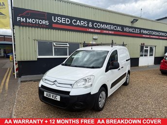 2011 CITROEN BERLINGO 1.6 HDi 625 LX Panel Van 5dr Diesel Manual L1 (147 g/km, 75 bhp) NO VAT !!! &pound;4700.00