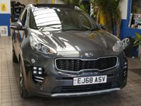USED 2018 68 KIA SPORTAGE 1.6 T-GDi GT-Line S SUV 5dr Petrol DCT AWD Euro 6 (s/s) (174 bhp) SUNROOF SAT NAV LEATHER HEATED SEATS HEATED STEERING WHEEL PARKING CAMERA CRUISE CONTROL PARKING SENSORS 2 OWNERS FROM NEW GOOD SERVICE HISTORY 7 SERVICES TO 71K MILES