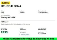 USED 2022 22 HYUNDAI KONA 64kWh Premium SUV 5dr Electric Auto (10.5kW Charger) (204 ps) Full Hyundai Service History  |  Only 2 Owners From Brand New  |  2 Keys
