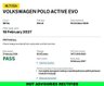 USED 2021 71 VOLKSWAGEN POLO 1.0 EVO Active Hatchback 5dr Petrol Manual Euro 6 (s/s) (80 ps) Comprehensive Service History  |  Only 2 Owners From Brand New