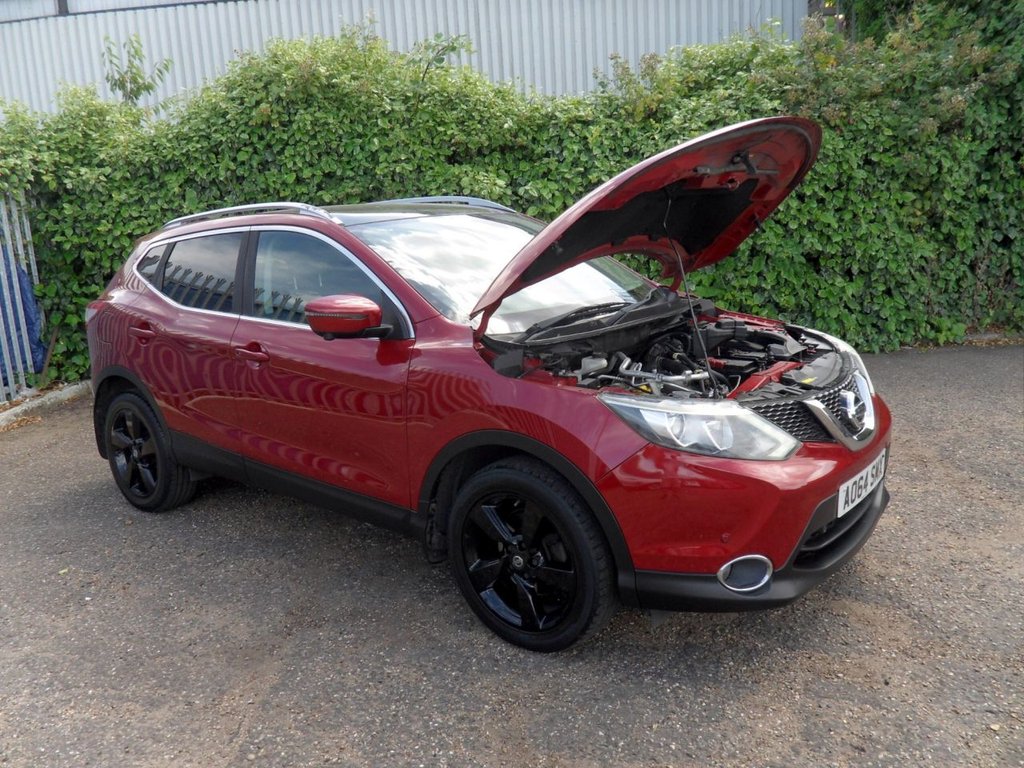 USED 2014 64 NISSAN QASHQAI 1.2 DIG-T n-tec+ SUV 5dr Petrol Manual 2WD Euro 5 (s/s) (115 ps) Pan Roof Sat Nav Privacy 360 Camera