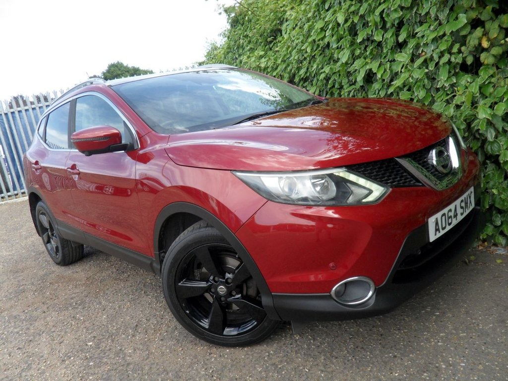 USED 2014 64 NISSAN QASHQAI 1.2 DIG-T n-tec+ SUV 5dr Petrol Manual 2WD Euro 5 (s/s) (115 ps) Pan Roof Sat Nav Privacy 360 Camera