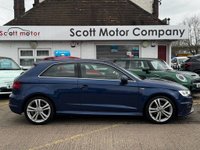 USED 2014 64 AUDI A3 1.6 TDI S line Hatchback 3dr Diesel S Tronic Euro 6 (s/s) (110 ps) Pan opening glass roof, Nav, Rear camera, 9 services