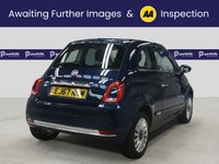 USED 2017 67 FIAT 500 1.2 Lounge Hatchback 3dr Petrol Manual Euro 6 (s/s) (69 bhp) - AA INSPECTED (ONE OWNER - 6 STAMP HISTORY)