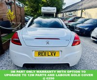 USED 2011 11 PEUGEOT RCZ 1.6 THP Sport Coupe 2dr Petrol Manual Euro 5 (156 ps) This 2011 Peugeot RCZ THP Sport is presented with a clear vehicle history check. Will have a new MOT and full service prior to sale offering peace of mind for its next owner. 2 keys and good service history. Drives fantastic. 3 Months major mechanical parts only with option to upgrade to 12 months parts and labour gold cover national warranty for &pound;199
