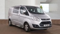 USED 2017 17 FORD TRANSIT CUSTOM 2.0 TDCi 290 Limited CREW CAB Van 5dr Diesel Manual L2 H2 (128 bhp) NO VAT JUST 66K FSH (6 SERVICES) !!!! LWB 6 SEAT FACTORY CREW CAB !!!!