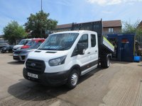USED 2020 20 FORD TRANSIT 2.0 350 EcoBlue Leader Chassis Double Cab 4dr Diesel Manual RWD L3 Euro 6 (s/s) (130 ps) FORD TRANSIT CREW CAB TIPPER  NO VAT  FULL YEARS MOT