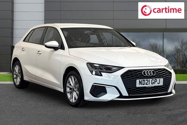 View our Audi A3 1.0 TFSI 30 Technik Sportback 5dr Petrol Manual Euro 6 (s/s) (110 ps) Audi Smartphone Interface, MMI Navigation, 16In Alloys, Electrically Adjustable Door Mirrors, 3-Spoke Leather Steering Wheel