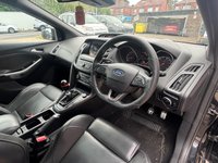 USED 2015 15 FORD FOCUS 2.0T EcoBoost ST-3 Hatchback 5 door Petrol Manual Euro 6 in Black +HEATED LEATHER+REVERSE CAM+SENSORS