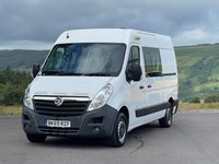 USED 2019 69 VAUXHALL MOVANO 2.3 CDTi 3500 Panel Van 5dr Diesel Manual FWD L2 H2 Euro 6 (130 ps) 7 Seat, Welfare Mess Van, Diesel Heater, Aircon