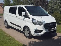 USED 2023 23 FORD TRANSIT CUSTOM 2.0 320 EcoBlue Trend Crew Van Double Cab 5dr Diesel Manual L2 H1 Euro 6 (s/s) (130 ps) TREND AIR CON 6 SEATER LWB L2 EURO6