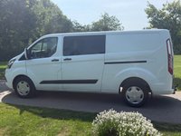 USED 2023 23 FORD TRANSIT CUSTOM 2.0 320 EcoBlue Trend Crew Van Double Cab 5dr Diesel Manual L2 H1 Euro 6 (s/s) (130 ps) TREND AIR CON 6 SEATER LWB L2 EURO6
