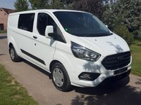 USED 2023 23 FORD TRANSIT CUSTOM 2.0 320 EcoBlue Trend Crew Van Double Cab 5dr Diesel Manual L2 H1 Euro 6 (s/s) (130 ps) TREND AIR CON 6 SEATER LWB L2 EURO6