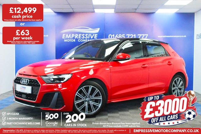 View our Audi A1 1.0 TFSI 30 S line Sportback 5dr Petrol Manual Euro 6 (s/s) (116 ps)
