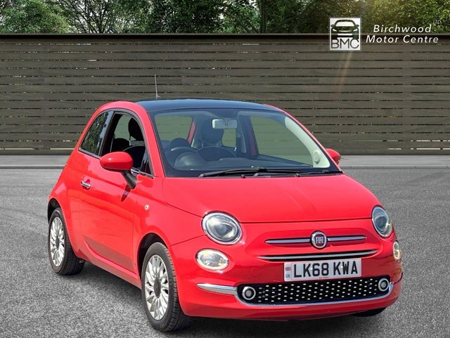 2018 68 FIAT 500 1.2 Lounge Hatchback 3dr Petrol Manual Euro 6 (s/s) (69 bhp) LOW MILEAGE.    LOW INSURANCE