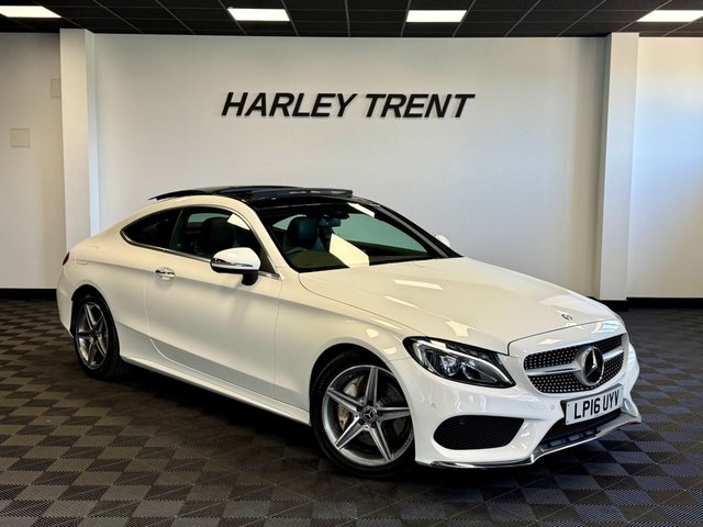 2016 16 MERCEDES-BENZ C CLASS 2.0 C200 AMG Line (Premium) Coupe 2dr Petrol 7G-Tronic+ Euro 6 (s/s) (184 ps) FULL MERCEDES SERVICE HISTORY, PANORAMIC SUNROOF, HEATED FRONT SEATS, ELECTRIC MEMORY SEATS, BLACK LEATHER, REAR CAMERA, SAT-NAV, DAB RADIO, BLUETOOTH, LED HEADLIGHTS, PRIVACY GLASS, AUTOMATIC, DYNAMIC SELECT