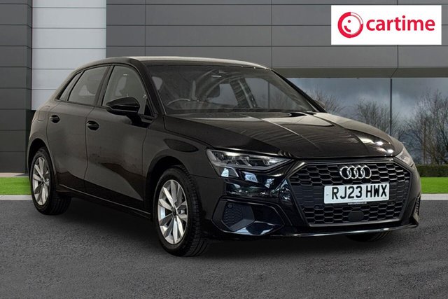 View our Audi A3 1.0 TFSI 30 Technik Sportback 5dr Petrol Manual Euro 6 (s/s) (110 ps) Audi Smartphone Interface, MMI Navigation, 16In Alloys, Electrically Adjustable Door Mirrors, 3-Spoke Leather Steering Wheel