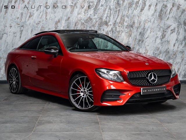 View our Mercedes-Benz E Class 2.0 E220d AMG Line (Premium Plus) Coupe 2dr Diesel G-Tronic+ Euro 6 (s/s) (194 ps)