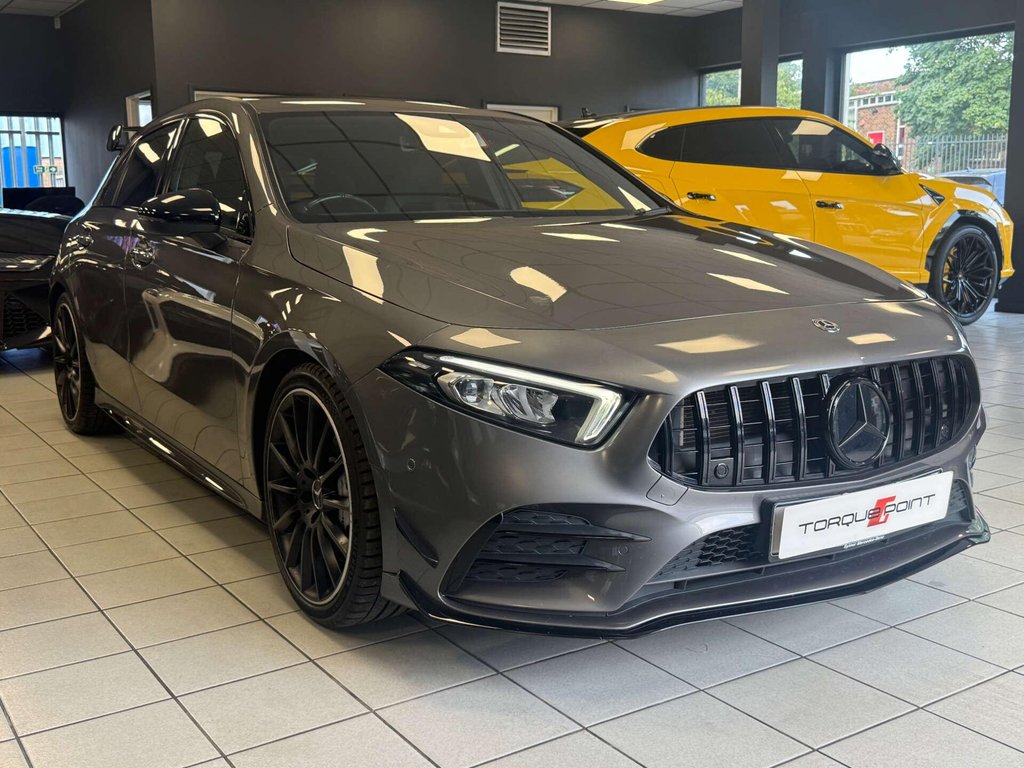 USED 2019 69 MERCEDES-BENZ A-CLASS 2.0 AMG A 35 4Matic Premium Auto 4WD 5dr FSH + AERO KIT + REVERSE CAM