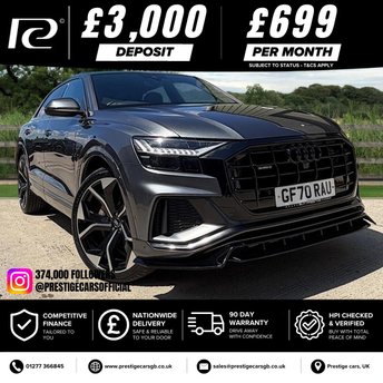 2020 AUDI Q8 3.0 TDI V6 50 S line SUV 5dr Diesel Tiptronic quattro Euro 6 (s/s) (286 ps) &pound;38990.00