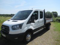 USED 2023 23 FORD TRANSIT 2.0 350 EcoBlue Leader Tipper Double Cab 4dr Diesel Manual RWD L3 Euro 6 (s/s) (130 ps) Dual rear wheels Crew cab tipper , One stop shop Tip