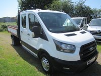 USED 2023 23 FORD TRANSIT 2.0 350 EcoBlue Leader Tipper Double Cab 4dr Diesel Manual RWD L3 Euro 6 (s/s) (130 ps) Dual rear wheels Crew cab tipper , One stop shop Tip