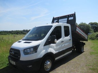 2023 FORD TRANSIT 2.0 350 EcoBlue Leader Tipper Double Cab 4dr Diesel Manual RWD L3 Euro 6 (s/s) (130 ps) Dual rear wheels &pound;16999.00