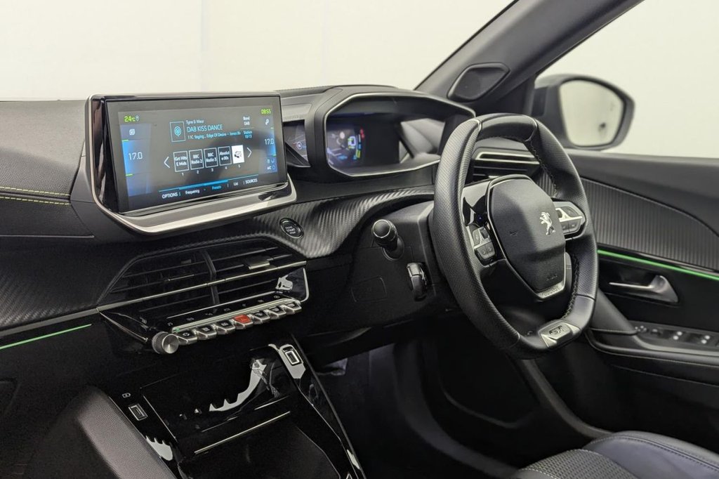 USED 2023 23 PEUGEOT E-2008 50kWh GT SUV 5dr Electric Auto (7kW Charger) (136 ps) Car Play, Camera, Sat Nav