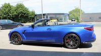 PRE-OWNED 2026 26 BMW M4 3.0 BiTurbo Competition Convertible 2dr Petrol Steptronic M xDrive Euro 6 (s/s) (530 ps) Portimao Blue Metallic (&pound;875 option), Merino Bicolour Leather Silverstone/Black (&pound;2000 option), 19" Front 20" Rear Alloy Wheels M Double Spoke 826 Forged Bi Colour Alloys, Technology Package (&pound;2675 option), Heated Steering Wheel (&pound;250 option), High Beam Assistant (&pound;&pound;175 option), M Brakes With Red Callipers (&pound;325 option), BMW Live Cockpit With Head-Up Display, Electric Folding Mirrors, Heated Seats, Harman Kardon Music System, Cruise Control, Electric Memory Seats, Smartphone Integration, Adaptiv