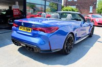 PRE-OWNED 2026 26 BMW M4 3.0 BiTurbo Competition Convertible 2dr Petrol Steptronic M xDrive Euro 6 (s/s) (530 ps) Portimao Blue Metallic (&pound;875 option), Merino Bicolour Leather Silverstone/Black (&pound;2000 option), 19" Front 20" Rear Alloy Wheels M Double Spoke 826 Forged Bi Colour Alloys, Technology Package (&pound;2675 option), Heated Steering Wheel (&pound;250 option), High Beam Assistant (&pound;&pound;175 option), M Brakes With Red Callipers (&pound;325 option), BMW Live Cockpit With Head-Up Display, Electric Folding Mirrors, Heated Seats, Harman Kardon Music System, Cruise Control, Electric Memory Seats, Smartphone Integration, Adaptiv