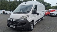USED 2023 73 CITROEN RELAY L3 H2 Enterprise Edition Blue Hdi 130 PS LWB HIgh Roof With Air Conditioning, Larger Screen Media for Sat nav , Electric Pack, Parking Sensors, Bulkhead and ply lining in great condition . Sold with a 3 Year Warranty - Buy with confidence as you would do with a new van .This is a truly remarkable opportunity to acquire a virtually unused 73-plate Citroen Relay, presented in exceptional condition with an incredible 312 miles on the odometer. This is effectively a brand-new van at a fraction of the list price, offering the ultimate peace of mind for any business or individual requiring a dependable and spacious commercial vehicle. It is a one-owner example that has barely been run in and is ready to go straight to work.  Power comes from the latest generation 2.2-litre BlueHDi diesel engine, producing 140 PS and delivering strong, flexible performance that makes light work of fully laden urban driving and motorway cruising alike. This proven and efficient Euro 6 compliant unit is paired with a precise and responsive 6-speed manual gearbox, providing a smooth and controlled driving experience. The L2 wheelbase combined with a high roof configuration offers a cavernous load area with immense cubic capacity, making this Relay perfectly suited for couriers, removals, tradespeople, and a wide variety of commercial operations. With a gross vehicle weight of 3500 kg, it is fully compliant for heavy-duty use.  This van is finished in a smart, durable commercial colour and presents in showroom condition, reflecting its minimal use and careful ownership. The specification is exceptionally high, featuring manual air conditioning to ensure a comfortable cab environment in all weathers. A factory-fitted satellite navigation system with a 7-inch colour touchscreen provides effortless route planning, while the DAB radio and Bluetooth connectivity keep you connected and entertained on the move. Parking is made simple and stress-free thanks to the fitment of rear parking sensors, a feature that adds enormous confidence when manoeuvring in tight urban spaces. The load area is professionally finished with full ply lining and a robust steel bulkhead, meaning this van was specified from day one for demanding commercial use and is ready to be put to work immediately.  The service history is impeccable, with the first service recorded in the book, confirming the van's low mileage and excellent maintenance. It comes complete with both original keys and all accompanying documentation. This is a genuine one-owner vehicle that has been meticulously stored and maintained.  Prior to handover, this exceptional Citroen Relay will undergo our comprehensive preparation process to ensure it is presented to the highest possible standard and is mechanically perfect. This ultra-low-mileage 73-plate example is a rare find and represents outstanding value for a nearly new, high-specification van. Demand for such vehicles is exceptionally high, and an early viewing is strongly recommended to avoid disappointment. Contact us today to secure this incredible van. 
