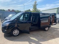 USED 2021 21 FORD TRANSIT CUSTOM 320 LWB LIMITED CREW VAN DOUBLE CAB WITH BARN DOORS L2 H1 EURO 6 130bhp 1 OWNER, FULL MOT, JUST BEEN SERVICED, 6 MONTHS WARRANTY