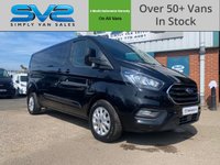 USED 2021 21 FORD TRANSIT CUSTOM 320 LWB LIMITED CREW VAN DOUBLE CAB WITH BARN DOORS L2 H1 EURO 6 130bhp 1 OWNER, FULL MOT, JUST BEEN SERVICED, 6 MONTHS WARRANTY