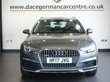 USED 2017 17 AUDI A4 ALLROAD 3.0 TDI V6 Estate 5dr Diesel Tiptronic quattro Euro 6 (s/s) (272 ps) HIGH SPECIFICATION 4 WHEEL DRIVE AUDI + COMES WITH A FULL SERVICE HISTORY + TECHNOLOGY PACKAGE + VIRTUAL COCKPIT DIGITAL DASH DISPLAY + SATELLITE NAVIGATION + REAR VIEW CAMERA + APPS CONTROL + BLUETOOTH CONNECTIVITY INCLUDING MEDIA STREAMING + AUTOMATIC BI XENON HEADLIGHTS + DAB DIGITAL RADIO + ECO STOP/START SYSTEM + THREE ZONE CLIMATE CONTROL + AIR CONDITIONING + LEATHER MULTIFUNCTIONAL LEATHER STEERING WHEEL WITH PADDLE SHIFT GEAR SELECT + SELECTABLE DRIVING MODES