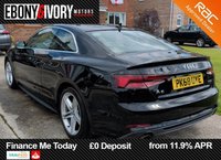 USED 2018 68 AUDI A5 2.0 TFSI 40 S line Coupe 2dr Petrol Manual Euro 6 (s/s) (190 ps) FULL SERVICE HISTORY 2 KEYS BOOK PACK SERVICED IF REQUIRED AND A MINIMUM OF 9 MONTHS MOT WITHIN THE SALE