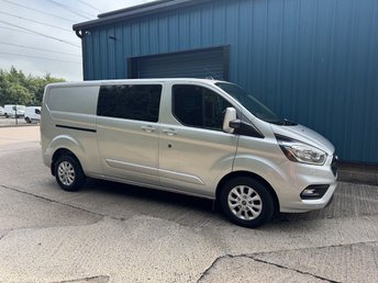 2021 FORD TRANSIT CUSTOM 300 ECOBLUE LIMITED CREW VAN, 2.0, DOUBLE CAB, L2, H1, EURO 6, (S/S) 130PS (WN71 EGY) £16495.00