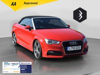 USED 2014 14 AUDI A3 CABRIOLET 1.4 TFSI CoD S line Convertible 2dr Petrol S Tronic Euro 6 (s/s) (140 ps) ***128 AA CHECK***