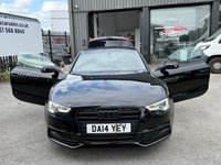 USED 2014 14 AUDI A5 1.8 TFSI Black Edition Coupe 2dr Petrol Multitronic Euro 6 (s/s) (170 ps) AUTO LIGHTS, BLUETOOTH, 2 KEYS